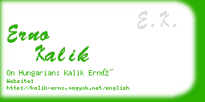 erno kalik business card